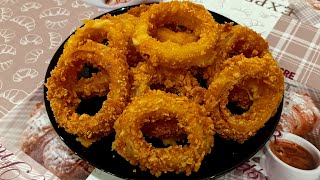 Crispy onion rings. A quick and delicious snack