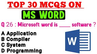 IMPORTANT MCQs ON | MS WORD | FOR JKP CONSTABLE EXAM.