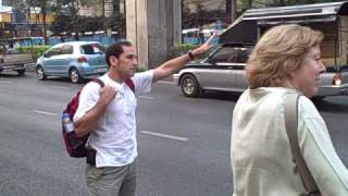 Hailing a cab in Bangkok