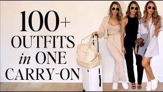 HOW TO PACK 100+ OUTFITS IN A CARRY-ON  \u0026 My Summer Capsule Wardrobe!!