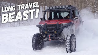 Long Travel Xpedition Plows Through DEEP Snow! Jumping, Drifting, & A Rescue Mission