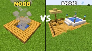 Minecraft Noob VS Pro! How to make a Jacuzzi in Minecraft!