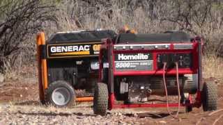 Dueling Generators Homelite 5000 versus Generac GP5500