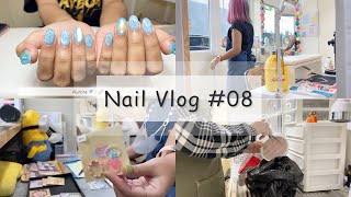 nail vlog #08 | ทำเล็บAurora💅✨ , เปิดร้านทำเล็บวันๆทำอะไรบ้าง🧹🗑