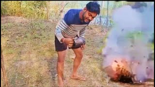 sutli bomb blast testing//সুতলি বোম দিয়ে বিশাল ধামাকা//Diwali bomb blasting experiment