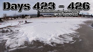 Days 423 - 426 of Skateboarding Everyday | Smithers BC Skatepark