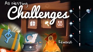 All Nesting Challenges \u0026 Rewards | Workshop Challenges - Sky Children of the Light | Noob Mode