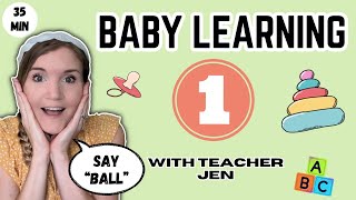 Baby Learning 1 - Animal sounds, Baby signing, Colours - With Teacher Jen