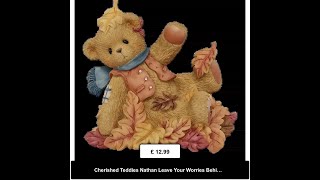 Cherished Teddies Nathan Leave Your Worries Behind Ceramic Bear