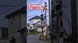 だいぶ想定外な警報音が鳴る踏切 #鉄道 #銚子電鉄 #踏切