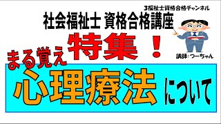 社会福祉士資格合格講座【特集　まる覚え　心理療法について】