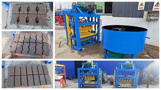 small manual vibrator concrete cement paver block making  machine with paving tiles molds price cost