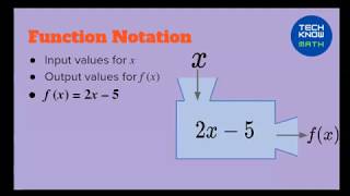 Algebra 1 - From Function Machine to Function Notation