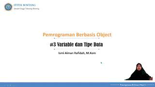 Variable dan Tipe Data Pada Bahasa Pemrograman Java