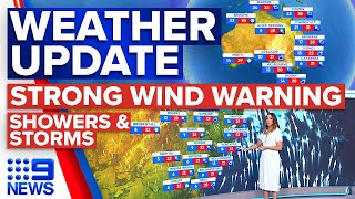 Strong wind warning in NSW, Showers and storms in Queensland | Weather | 9 News Australia