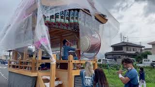 八幡津島神社祭典2022　上組　　全集中で屋台小屋出発