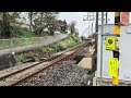 〔4k uhd*sp〕jr四国・予讃線：海岸寺～津島ノ宮駅間、8600系8b 特急『しおかぜ・いしづち号』大見踏切通過シーン。