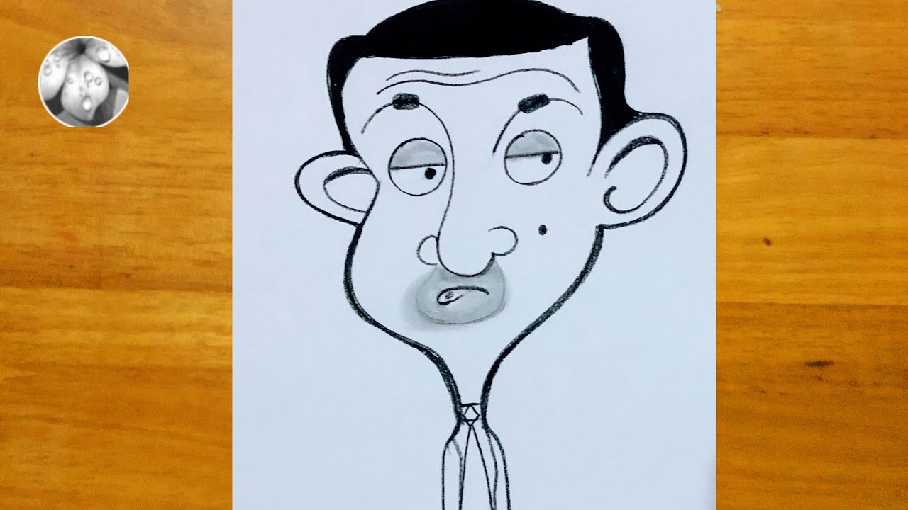 How To Draw Mr Bean Easy || Easy Mr Bean Drawing/ Mr Bean Cartoon ...