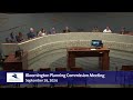 September 19, 2024 Bloomington Planning Commission Meeting