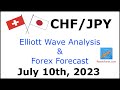 CHF JPY Elliott Wave Analysis | Forex Forecast | July 10, 2023 | CHFJPY Analysis Today