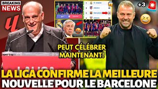 🚨OFFICIEL✅ LA LIGA VIENT DE CONFIRMER CETTE EXCELLENTE NOUVELLE! DÉJÀ PEUT CÉLÉBRER! ACTU BARCELONE!