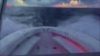 Short Clip onboard SeaVee 34 at speed in following seas