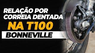 Ficou top a Triumph Bonneville T 100 com o kit correia dentada da M3 Moto