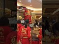 Dragon dance in a Chinese restaurant in Hongkong