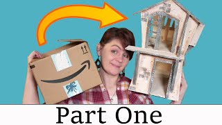 Making a DIY Cardboard Dollhouse from my Amazon Boxes!