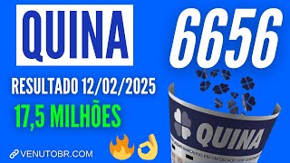 🍀 Resultado Quina 6656, confira a Quina de hoje 12/02