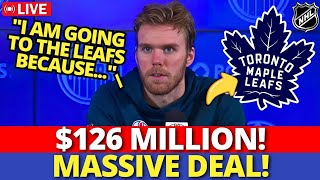 SHOCK IN THE NHL! LEAFS READY TO SIGN A $126 MILLION MEGA-DEAL WITH CONNOR MCDAVID! MAPLE LEAFS NEWS