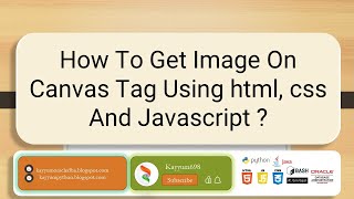 How To Get Image On Canvas Tag Using html,css And Javascript ? #javascript #html5 #css3