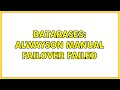 Databases: Alwayson Manual Failover failed