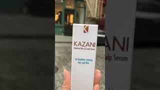 After a day in Soho with all the air pollution, applying Kazani Hair \u0026 Scalp Serum #kazanibeauty