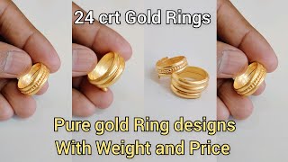 Pure Gold Ring Designs With Weight and Price 2023/new gold ring designs with price/24 crt gold ring