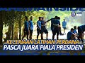 KECERIAAN LATIHAN PERDANA AREMA FC DI PURWODADI USAI JUARA PIALA PRESIDEN 2024