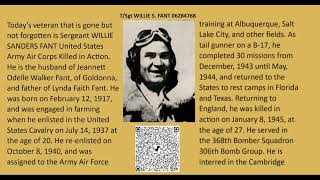 WILLIE FANT killed in action on January 8, 1945 368th Bomber Squadron 306th Bomb Group WW2 WWII KIA