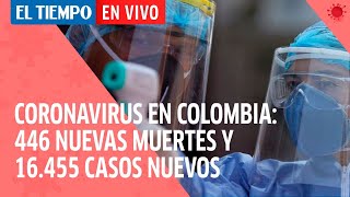 Coronavirus en Colombia: Se reportan 16.455 casos nuevos y 446 muertes por covid-19