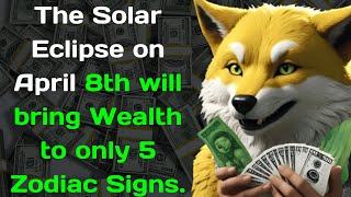 The Solar Eclipse on April 8th will bring Wealth to only 5 Zodiac Signs