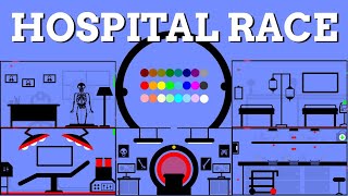 24 Marble Race EP. 41: Hospital Race (by Algodoo)