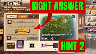 V4.5 QUIZ HINT 2 ALL MISSIONS COMPLETE PUBG MOBILE | HOW MANY NEW SPECIAL THEME AREAS WILL BE IN ...