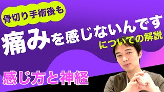 骨を切っても、目や鼻の手術をしても痛みを感じない人からのご質問【痛みの感じ方。末梢神経と中枢神経のお話】