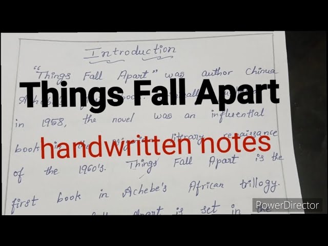 Things Fall Apart Handouts