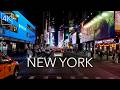 New York Night Driving City Tour 4K - Downtown City Lights Drive