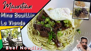 Mine Bouillie La Viande - Boiled Noodles Beef Noodles -  Mauritian | REAL STEPH \u0026 JAY