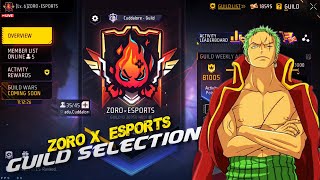 ZORO X ESPORTS GuildselectionLIVE#ff#guild#ffguildlive#nkg#zorolive#NO CHANCEGAMER#Guildselection#ff