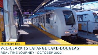 🚇 TransLink SkyTrain - Real Time Journey - Millennium Line - VCC-Clark to Lafarge Lake-Douglas