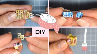 DIY How to Make Miniature Furniture 1:144: sofa, bunk bed, desk, bookcase|| Compilation