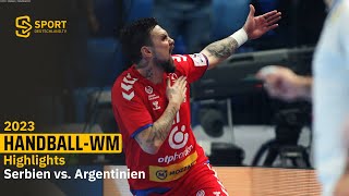 Hitziges Spiel zwischen Serbien und Argentinien | SDTV Handball