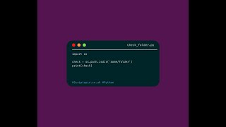 Python OS - Check if a directory exists